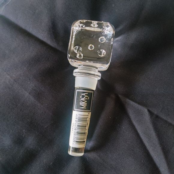 Mikasa Crystal Bottle Stopper Casino Dice Austria NEW - Picture 3 of 4